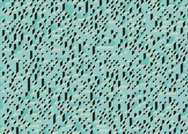 Edward Zajecs 2. Cubo 'nun 1971' deki uygulaması. Esasen 8 taştan oluşan bir Truchet fayans seti ve yerleştirme sanatı illüstrasyonu için kurallar 