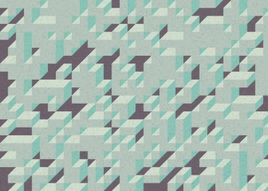 Edward Zajecs 2. Cubo 'nun 1971' deki uygulaması. Esasen 8 taştan oluşan bir Truchet fayans seti ve yerleştirme sanatı illüstrasyonu için kurallar 