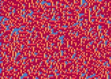 Edward Zajecs 2. Cubo 'nun 1971' deki uygulaması. Esasen 8 taştan oluşan bir Truchet fayans seti ve yerleştirme sanatı illüstrasyonu için kurallar 