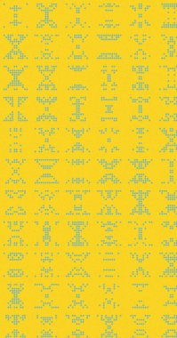 Soyut Renk Yarım Tonlama Noktaları üretken sanat arkaplanı çizimi