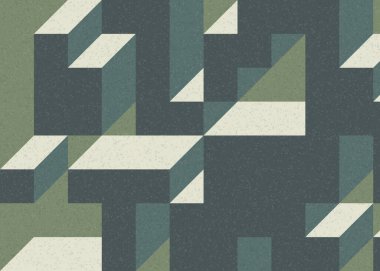 Edward Zajecs 2. Cubo 'nun 1971' deki uygulaması. Esasen 8 taştan oluşan bir Truchet fayans seti ve yerleştirme sanatı illüstrasyonu için kurallar 