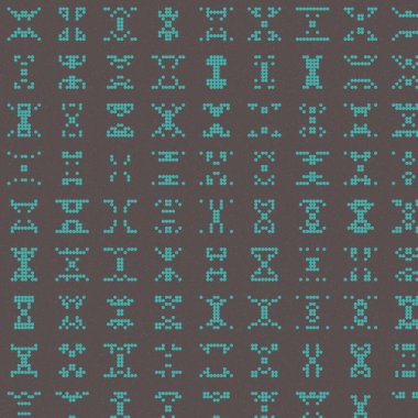 Soyut Renk Yarım Tonlama Noktaları üretken sanat arkaplanı çizimi