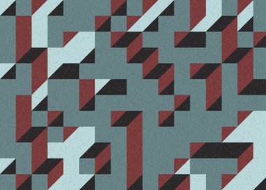 Edward Zajecs 2. Cubo 'nun 1971' deki uygulaması. Esasen 8 taştan oluşan bir Truchet fayans seti ve yerleştirme sanatı illüstrasyonu için kurallar 