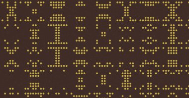 Soyut Renk Yarım Tonlama Noktaları üretken sanat arkaplanı çizimi