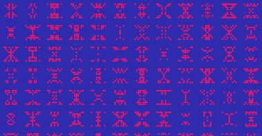 Soyut Renk Yarım Tonlama Noktaları üretken sanat arkaplanı çizimi