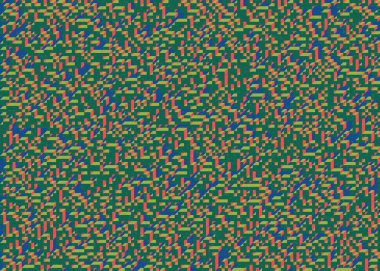 Edward Zajecs 2. Cubo 'nun 1971' deki uygulaması. Esasen 8 taştan oluşan bir Truchet fayans seti ve yerleştirme sanatı illüstrasyonu için kurallar 