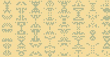 Soyut Renk Yarım Tonlama Noktaları üretken sanat arkaplanı çizimi