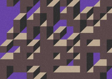 Edward Zajecs 2. Cubo 'nun 1971' deki uygulaması. Esasen 8 taştan oluşan bir Truchet fayans seti ve yerleştirme sanatı illüstrasyonu için kurallar 