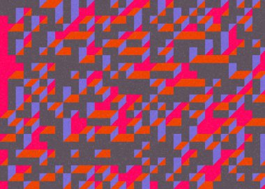 Edward Zajecs 2. Cubo 'nun 1971' deki uygulaması. Esasen 8 taştan oluşan bir Truchet fayans seti ve yerleştirme sanatı illüstrasyonu için kurallar 