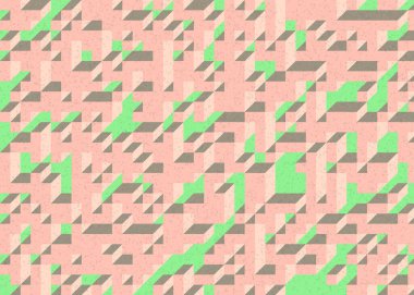 Edward Zajecs 2. Cubo 'nun 1971' deki uygulaması. Esasen 8 taştan oluşan bir Truchet fayans seti ve yerleştirme sanatı illüstrasyonu için kurallar 