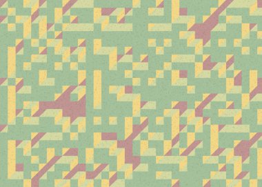 Edward Zajecs 2. Cubo 'nun 1971' deki uygulaması. Esasen 8 taştan oluşan bir Truchet fayans seti ve yerleştirme sanatı illüstrasyonu için kurallar 