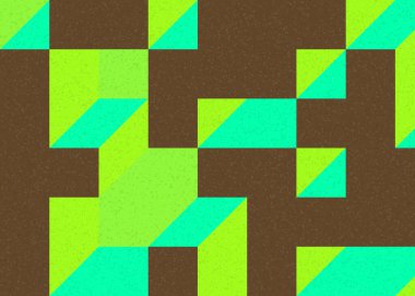 Edward Zajecs 2. Cubo 'nun 1971' deki uygulaması. Esasen 8 taştan oluşan bir Truchet fayans seti ve yerleştirme sanatı illüstrasyonu için kurallar 