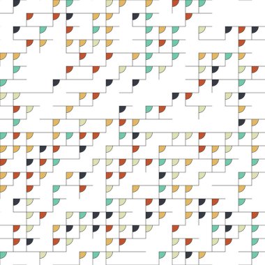 Dekoratif diyagram renkli geometrik şekiller arkaplan resimlemesi