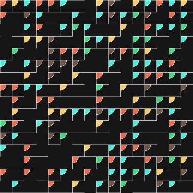 Dekoratif diyagram renkli geometrik şekiller arkaplan resimlemesi