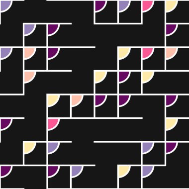 Dekoratif diyagram renkli geometrik şekiller arkaplan resimlemesi