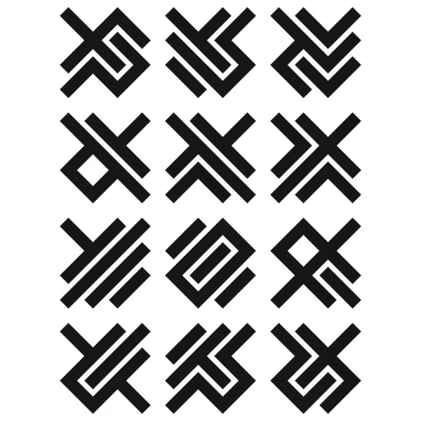 Asemic Glyph Writing Hieroglyph Imitation Abstract Illustration — Vettoriale Stock