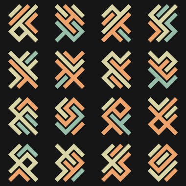 Asemic Glyph writing hieroglyph imitation abstract illustration