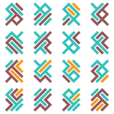 Asemic Glyph writing hieroglyph imitation abstract illustration