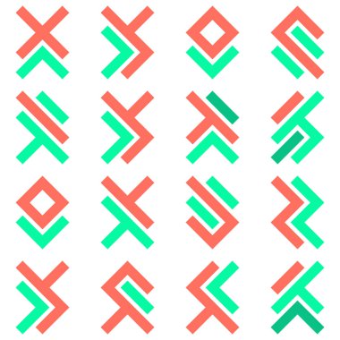 Asemic Glyph writing hieroglyph imitation abstract illustration