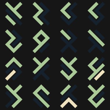 Asemic Glyph writing hieroglyph imitation abstract illustration