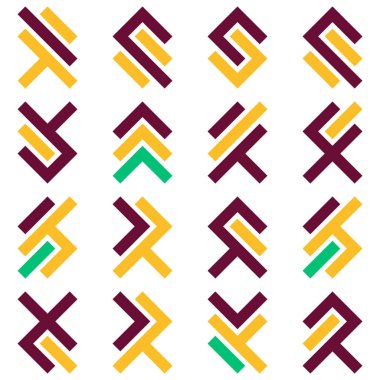 Asemic Glyph writing hieroglyph imitation abstract illustration