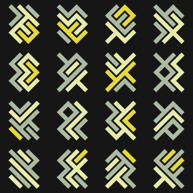 Asemic Glyph writing hieroglyph imitation abstract illustration