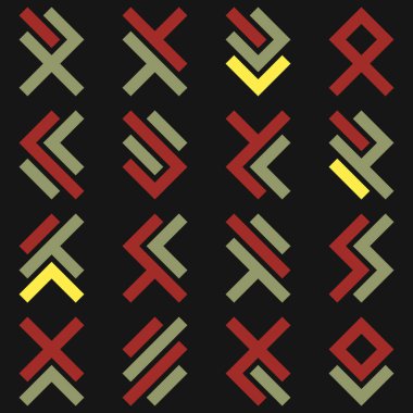 Asemic Glyph writing hieroglyph imitation abstract illustration