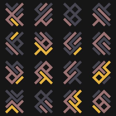 Asemic Glyph writing hieroglyph imitation abstract illustration