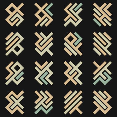 Asemic Glyph writing hieroglyph imitation abstract illustration