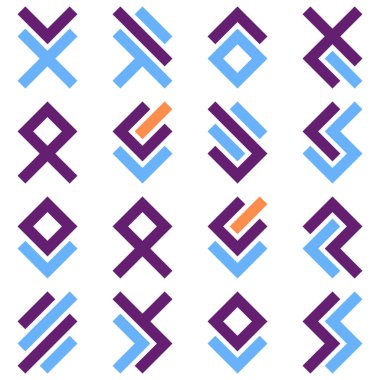 Asemic Glyph writing hieroglyph imitation abstract illustration