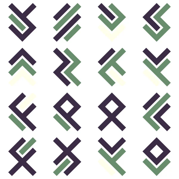 Asemic Glyph Writing Hieroglyph Imitation Abstract Illustration — Stock vektor