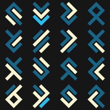 Asemic Glyph writing hieroglyph imitation abstract illustration