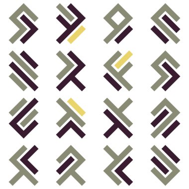 Asemic Glyph writing hieroglyph imitation abstract illustration