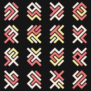 Asemic Glyph writing hieroglyph imitation abstract illustration