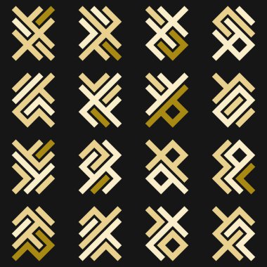 Asemic Glyph writing hieroglyph imitation abstract illustration