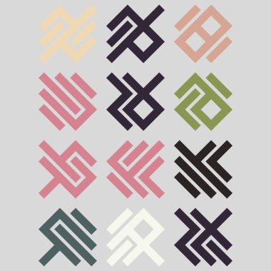 Asemic Glyph writing hieroglyph imitation abstract illustration