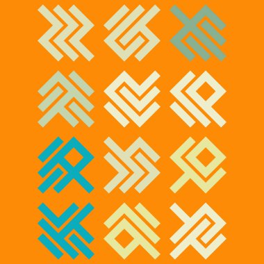 Asemic Glyph writing hieroglyph imitation abstract illustration