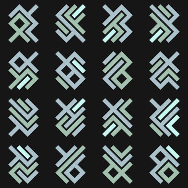 Asemic Glyph writing hieroglyph imitation abstract illustration