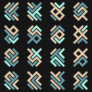 Asemic Glyph writing hieroglyph imitation abstract illustration