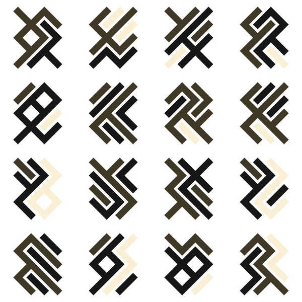 Asemic Glyph Writing Hieroglyph Imitation Abstract Illustration — Wektor stockowy