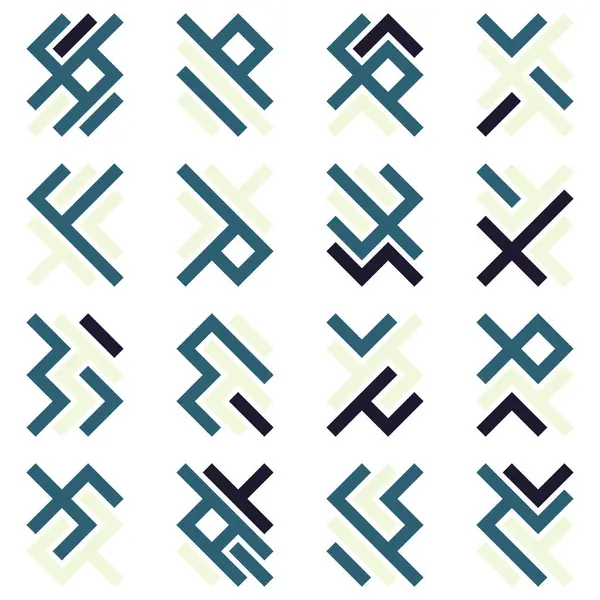 Asemic Glyph Writing Hieroglyph Imitation Abstract Illustration — Stockový vektor