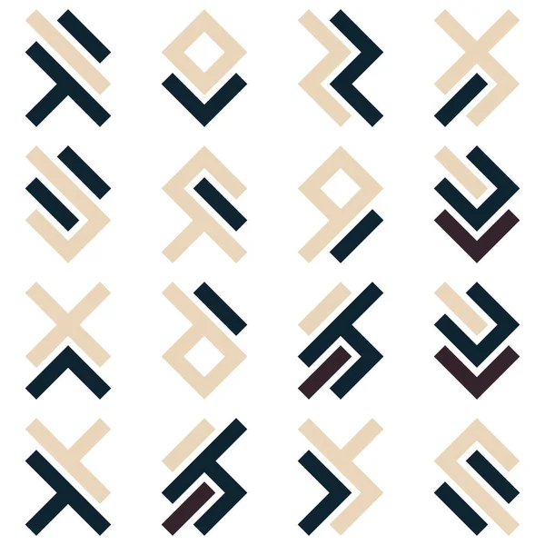Asemic Glyph Writing Hieroglyph Imitation Abstract Illustration — Vetor de Stock