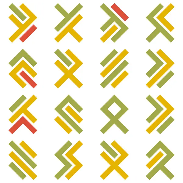 Asemic Glyph Writing Hieroglyph Imitation Abstract Illustration — Stock Vector