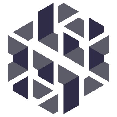  Altıgen Üçgen Paketli 3 boyutlu illüzyon soyut illüstrasyon