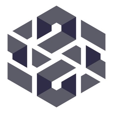  Altıgen Üçgen Paketli 3 boyutlu illüzyon soyut illüstrasyon