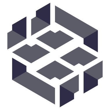  Altıgen Üçgen Paketli 3 boyutlu illüzyon soyut illüstrasyon