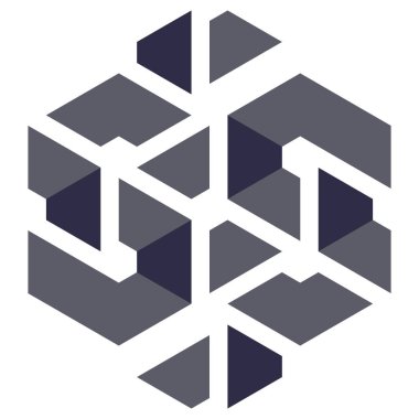  Altıgen Üçgen Paketli 3 boyutlu illüzyon soyut illüstrasyon