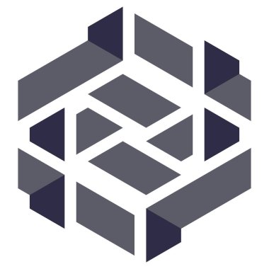  Altıgen Üçgen Paketli 3 boyutlu illüzyon soyut illüstrasyon