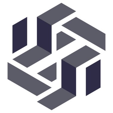  Altıgen Üçgen Paketli 3 boyutlu illüzyon soyut illüstrasyon