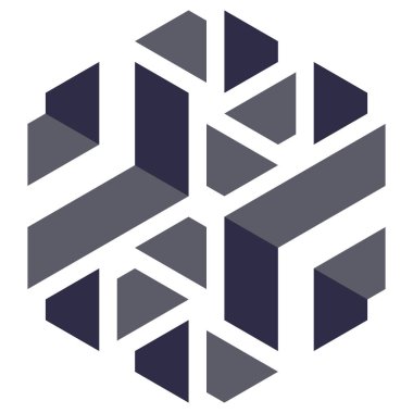  Altıgen Üçgen Paketli 3 boyutlu illüzyon soyut illüstrasyon